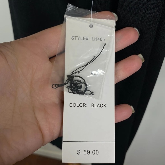 NWT Finity Black Sweater Woven Neckline Sz. XL - Picture 7 of 9